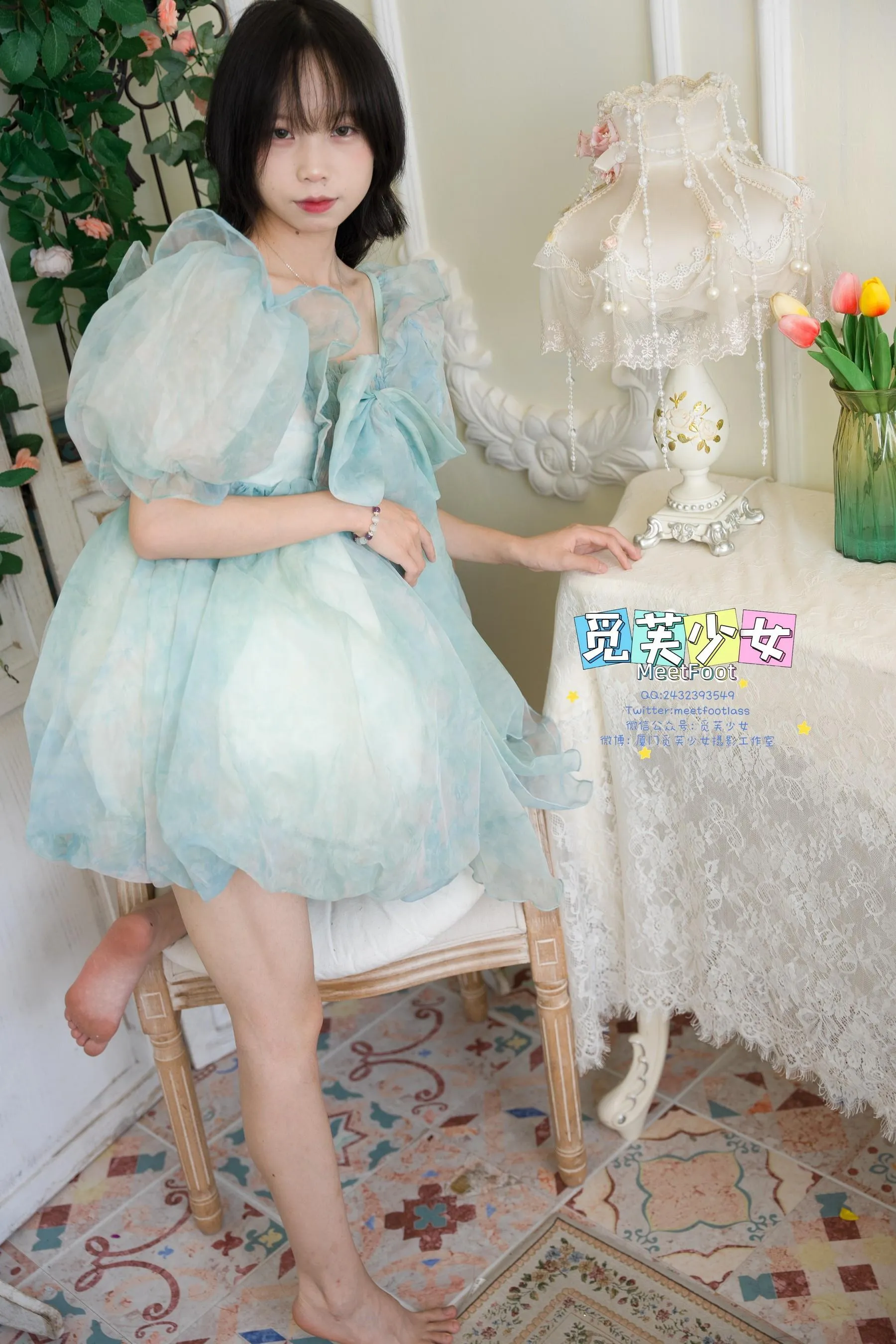 觅芙少女 NO.033 小婉-一袭蓝色纱裙构筑今晚浪漫的梦境-PIC [249P]插图6